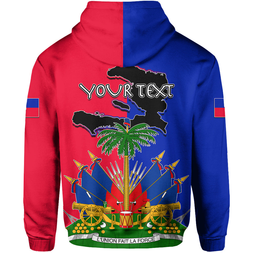 Custom Haiti Hoodie Flag Style LT6 - Wonder Print Shop
