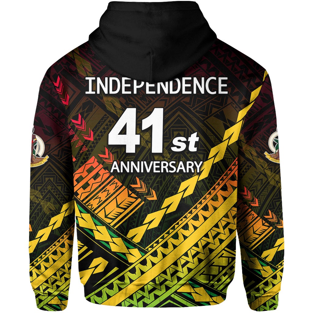 Vanuatu Zip Hoodie Independence Day Polynesian Style LT6 - Wonder Print Shop