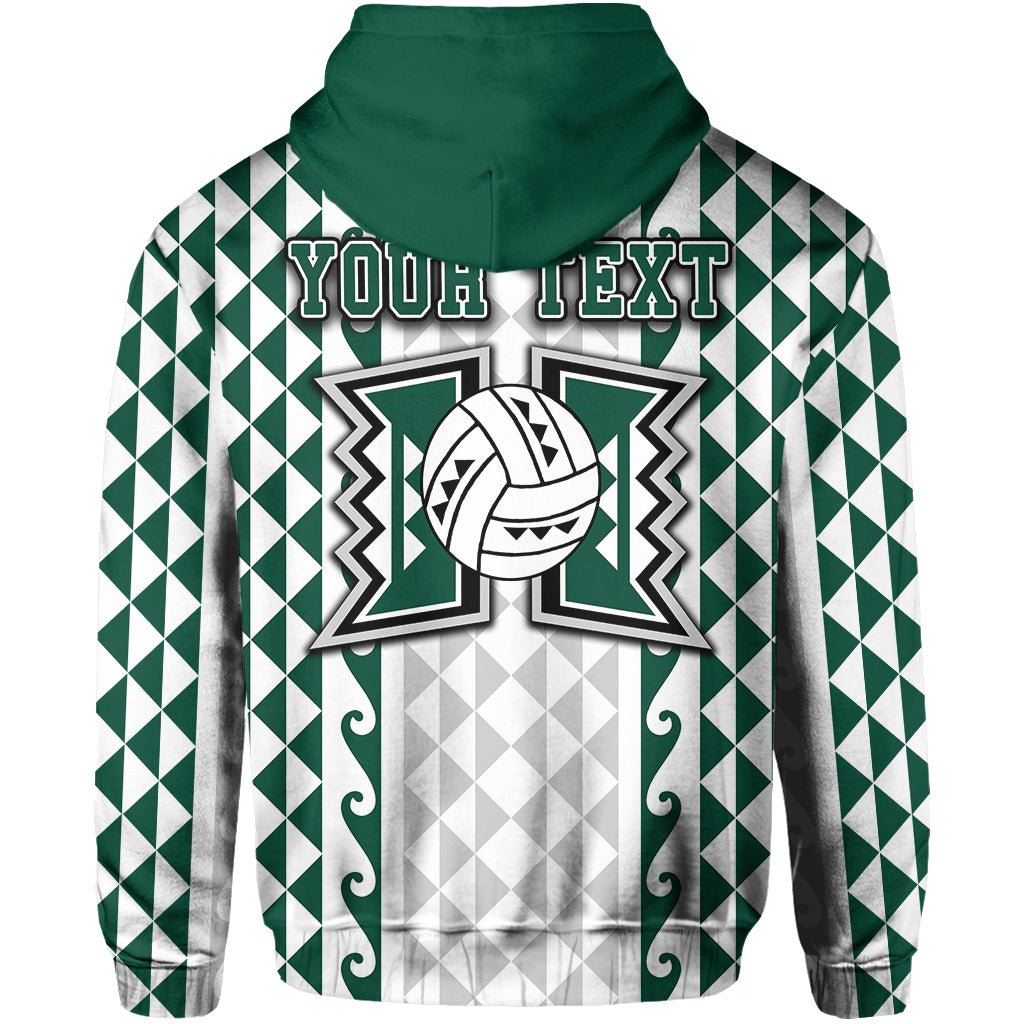 Custom Hawaii Rainbow Wahine Volleyball Zip Hoodie LT6 - Wonder Print Shop