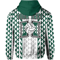 Custom Hawaii Rainbow Wahine Volleyball Zip Hoodie LT6 - Wonder Print Shop
