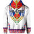 Custom Haiti Hoodie Dashiki Mix Coat Of Arms White Style LT6 - Wonder Print Shop