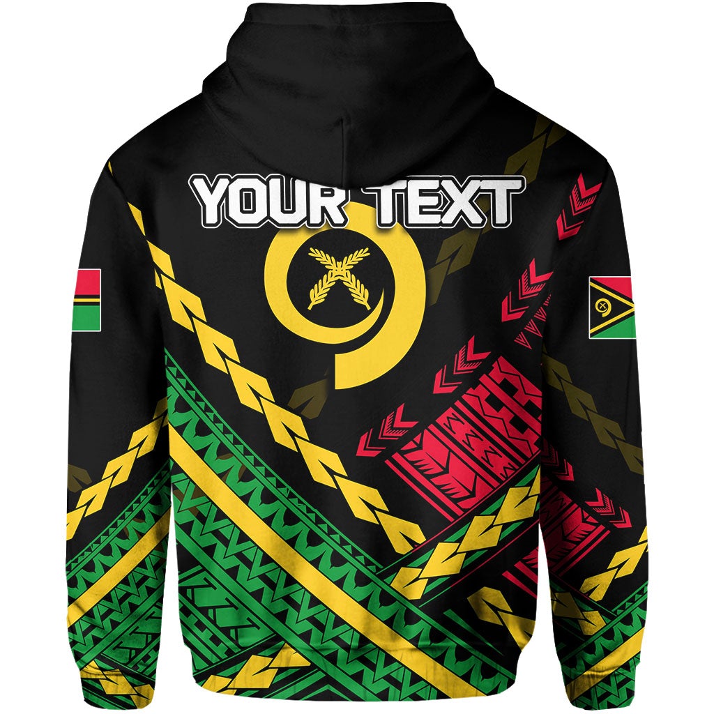 Custom Vanuatu Zip Hoodie Polynesian Style No.2 LT6 - Wonder Print Shop