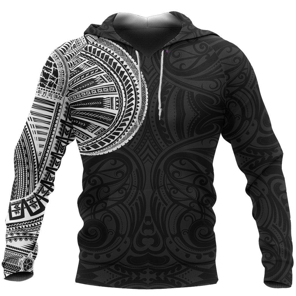 Samoa Tribal Hoodie Maori Tattoo Roman Reigns Pullover Hoodie - Wonder Print Shop