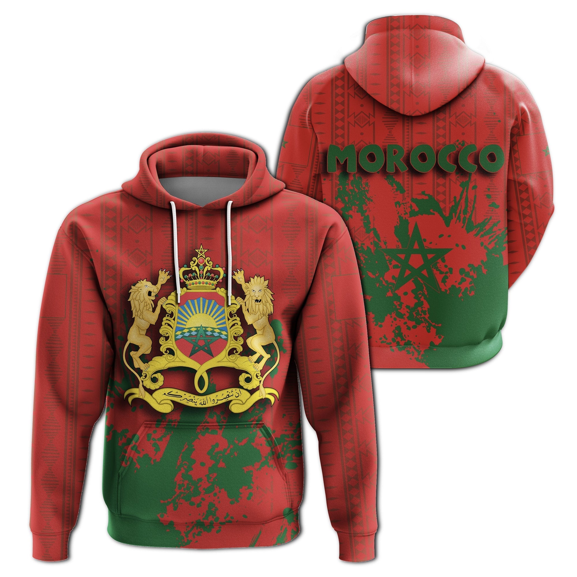 african-hoodie-morocco-coat-of-arms-hoodie-spaint-style