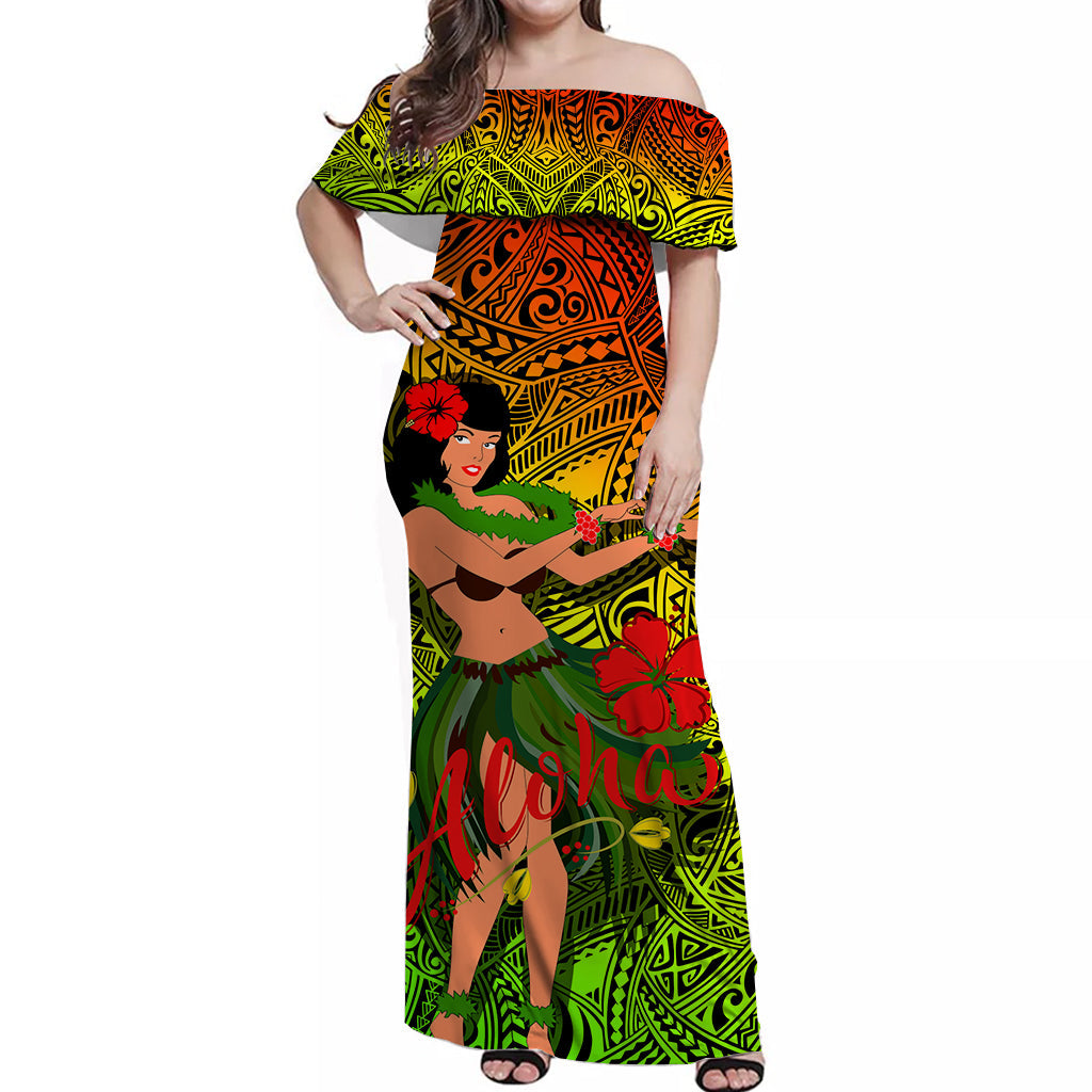 hawaii-hula-girl-reggae-off-shoulder-long-dress