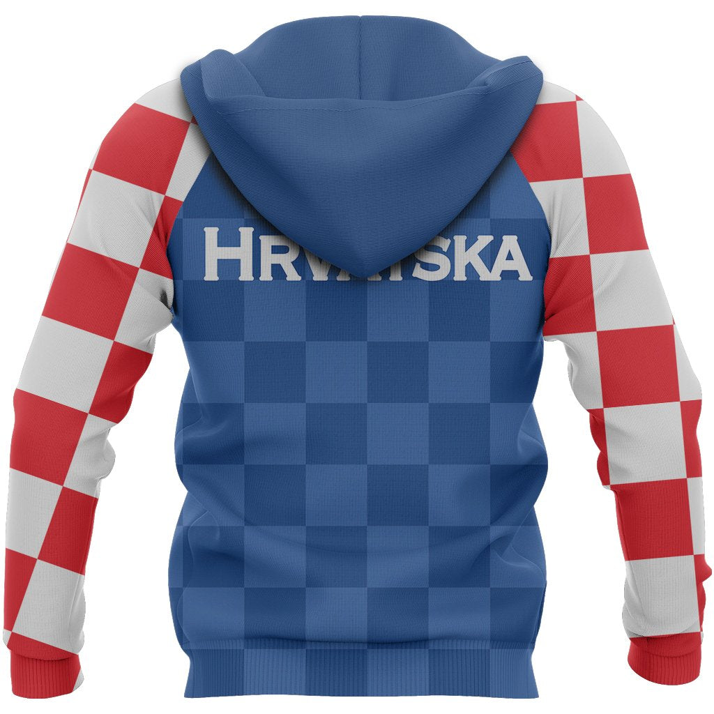 Hrvatska Croatia Hoodie Checkerboard NO.1 RLT8 - Wonder Print Shop