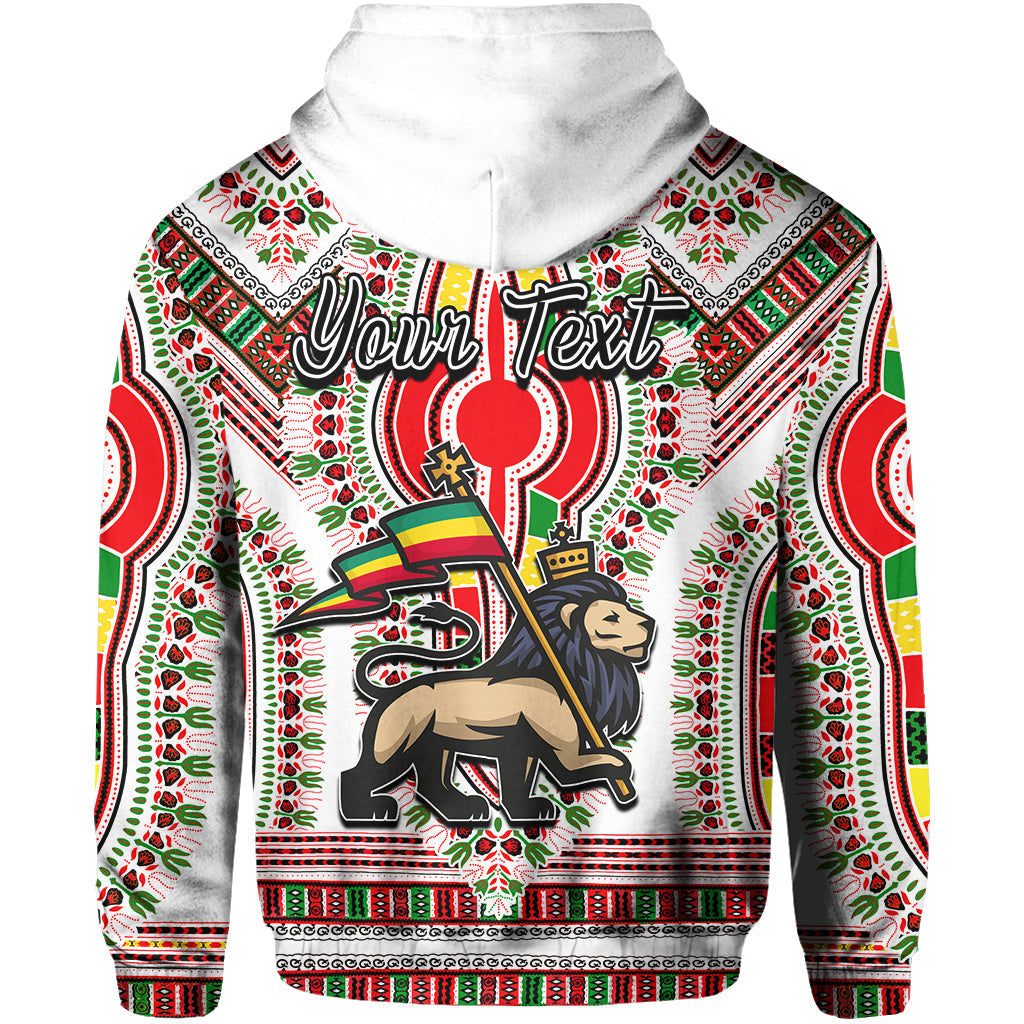 Custom Ethiopia Hoodie Dashiki White Style LT6 - Wonder Print Shop