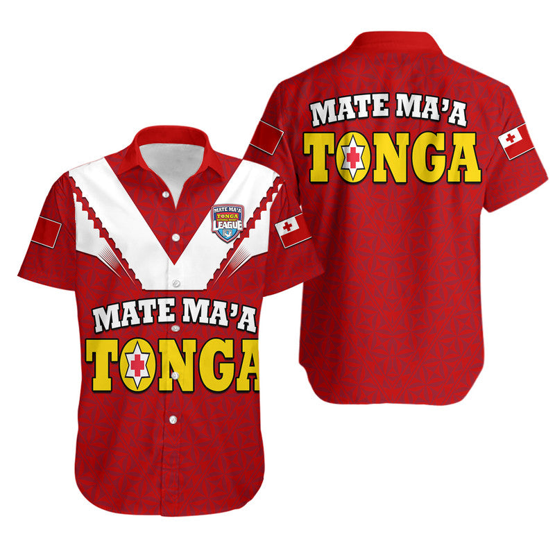 Mate Ma'a Tonga Rugby Hawaiian Shirt Tongan Kupesi Red Style - Wonder Print Shop