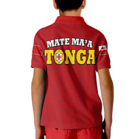 Mate Maa Tonga Rugby Polo Shirt Tongan Kupesi Red Style - Wonder Print Shop