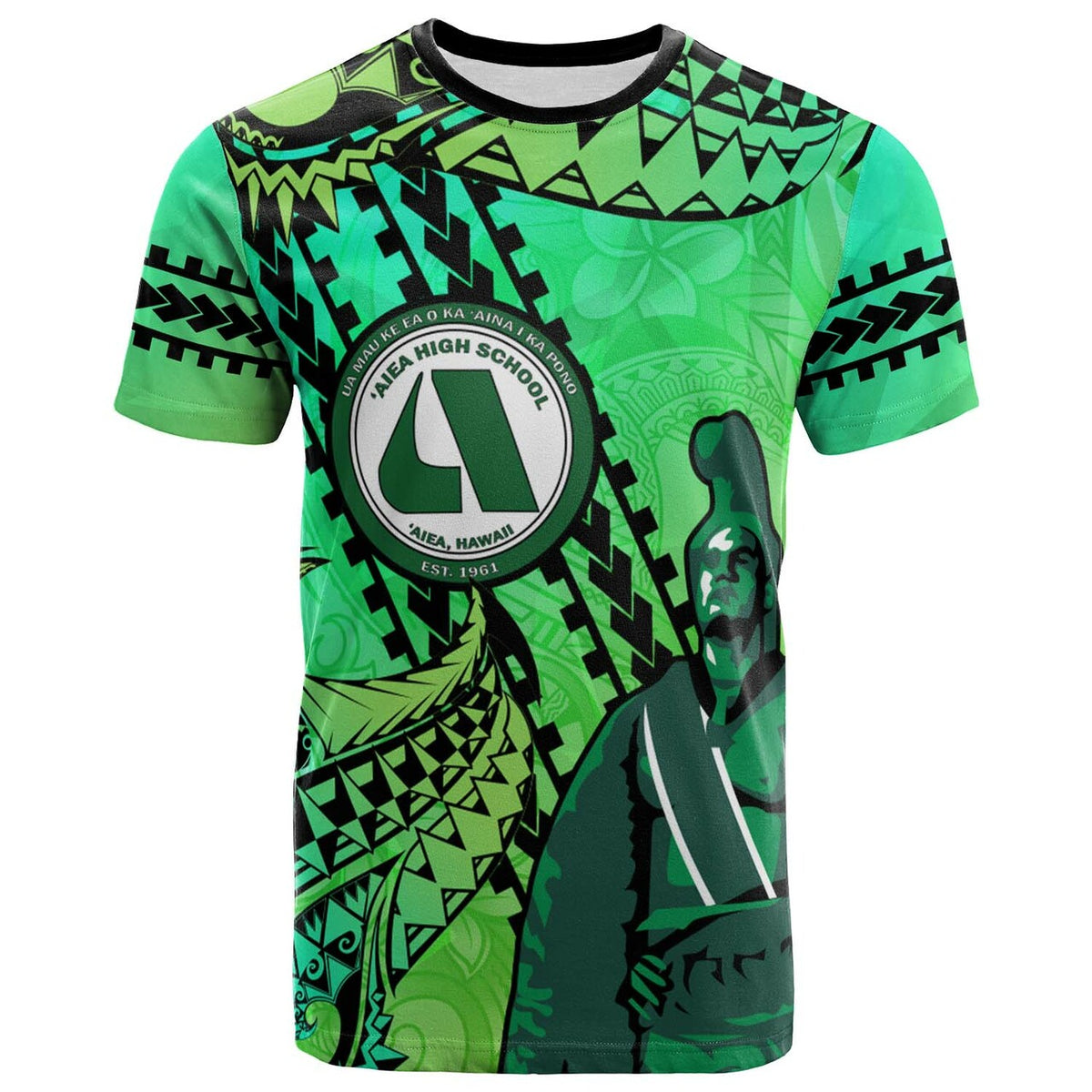 Custom Hawaii T Shirt Aiea High School Home Of The Na Alii Tribal Pattern LT10 - Wonder Print Shop