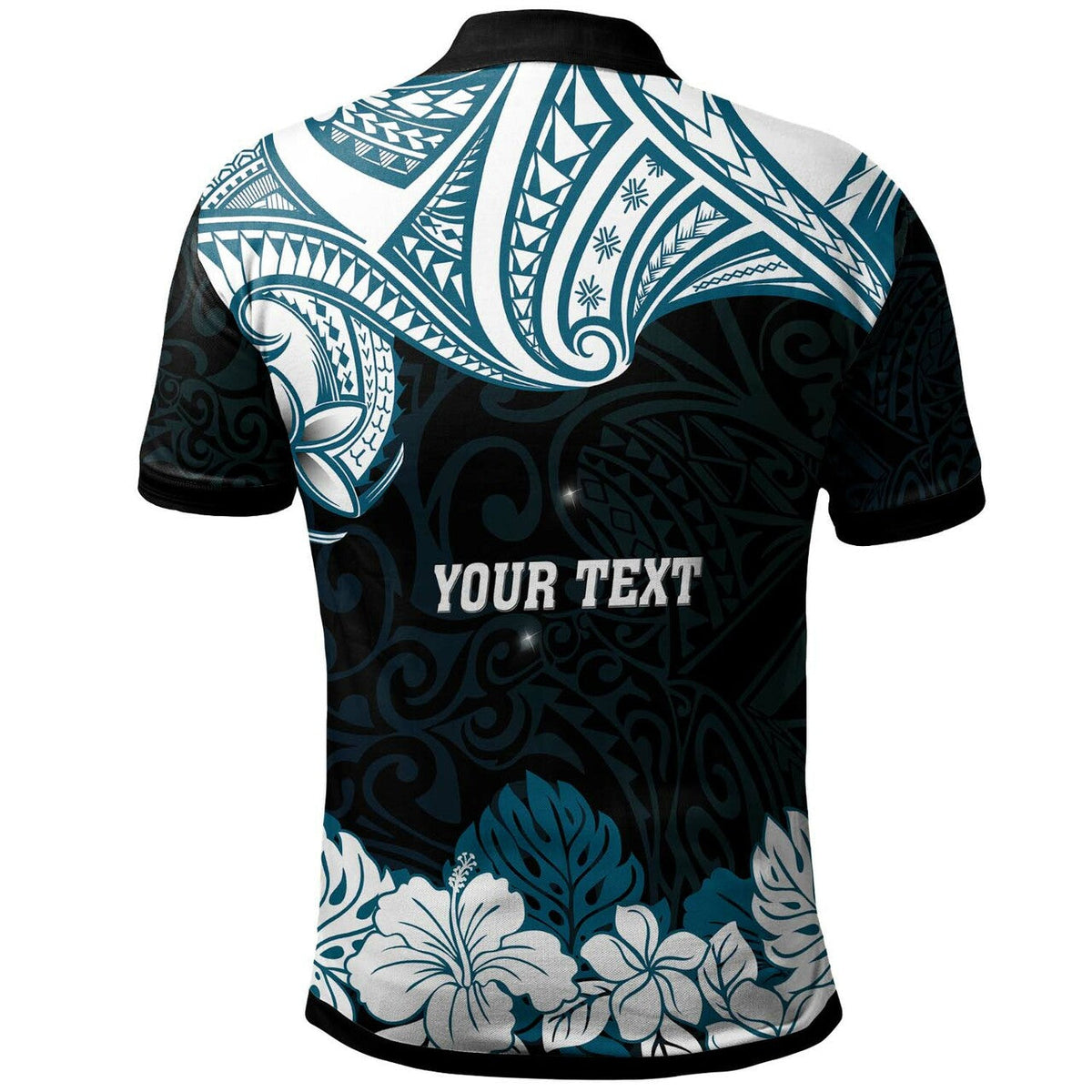 Hawaii Kapolei High School Custom Polo Shirt Kapolei High School Hibicus Flower and Polynesian Pattern LT10 - Wonder Print Shop