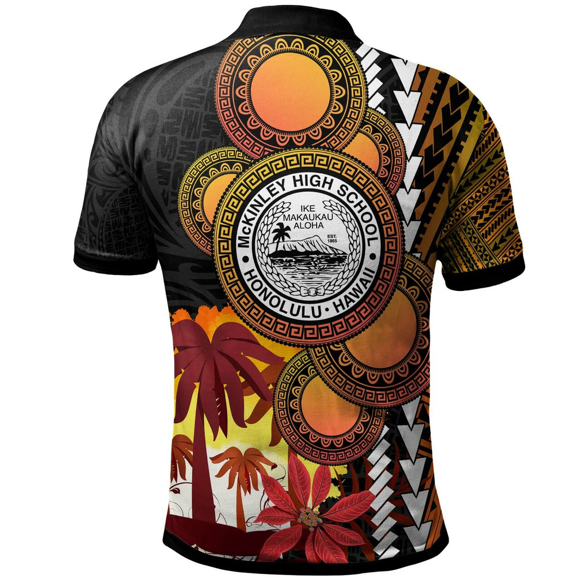 Custom Hawaii Polo Shirt President William McKinley High School Hawaii Tropical Polynesian LT10 - Wonder Print Shop
