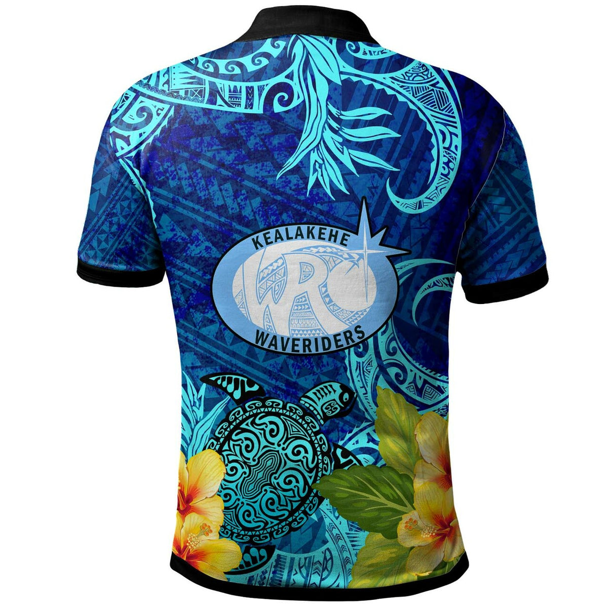 Custom Hawaii Polo Shirt Kealakehe High School with Polynesian Patterns and Hibicus Flower LT10 - Wonder Print Shop