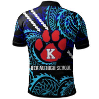 Custom Hawaii Polo Shirt Keaau High School Cougars with Polynesian Patterns Galaxy LT10 - Wonder Print Shop