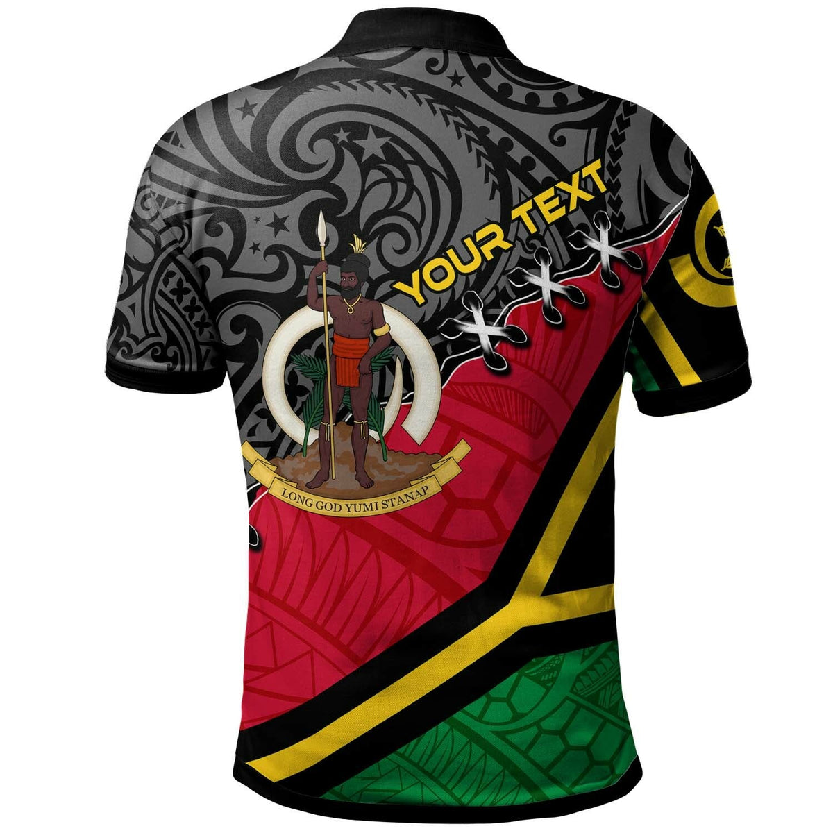 Vanuatu Polo Shirt Custom Vanuatu Independence Anniversary with Coat of Arms and Polynesian Polo Shirt LT10 - Wonder Print Shop