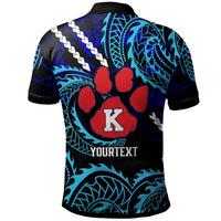 Custom Hawaii Polo Shirt Keaau High School Cougars with Polynesian Patterns Galaxy LT10 - Wonder Print Shop