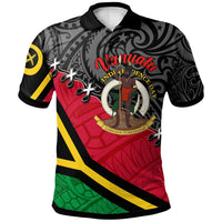 Vanuatu Polo Shirt Custom Vanuatu Independence Anniversary with Coat of Arms and Polynesian Polo Shirt LT10 - Wonder Print Shop