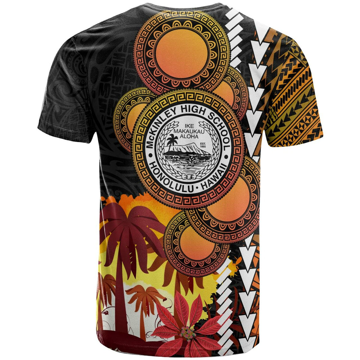 Custom Hawaii T Shirt President William McKinley High School Hawaii Tropical Polynesian LT10 - Wonder Print Shop