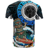 Northern Mariana Islands T Shirt CNMI Polynesian Culture with Tiki Surf Style LT10 - Wonder Print Shop