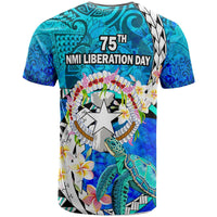 Northern Mariana Islands T Shirt CNMI Polynesian Culture with Turtle and Plumeria T Shirt LT10 - Wonder Print Shop