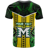 Custom Hawaii T Shirt Molokai High School Polynesian Farmer with Tribal Pattern LT10 - Wonder Print Shop