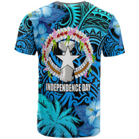 Northern Mariana Islands T Shirt CNMI Polynesian Culture with Hibicus Tropical Flower LT10 - Wonder Print Shop