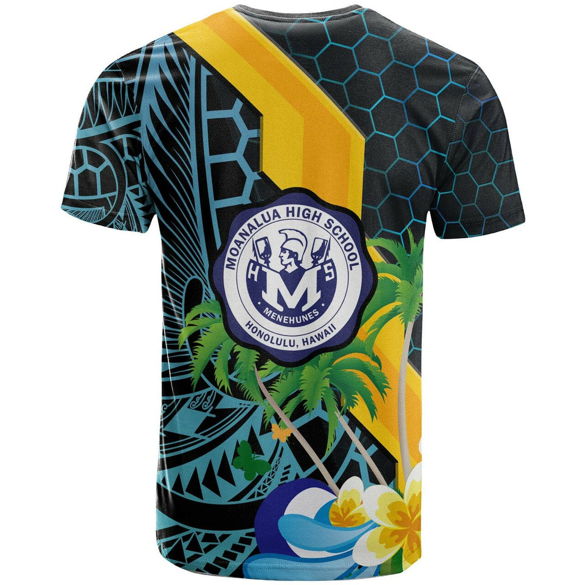 Custom Hawaii T Shirt Moanalua High School Memehune Polynesian Tribal Pattern LT10 - Wonder Print Shop