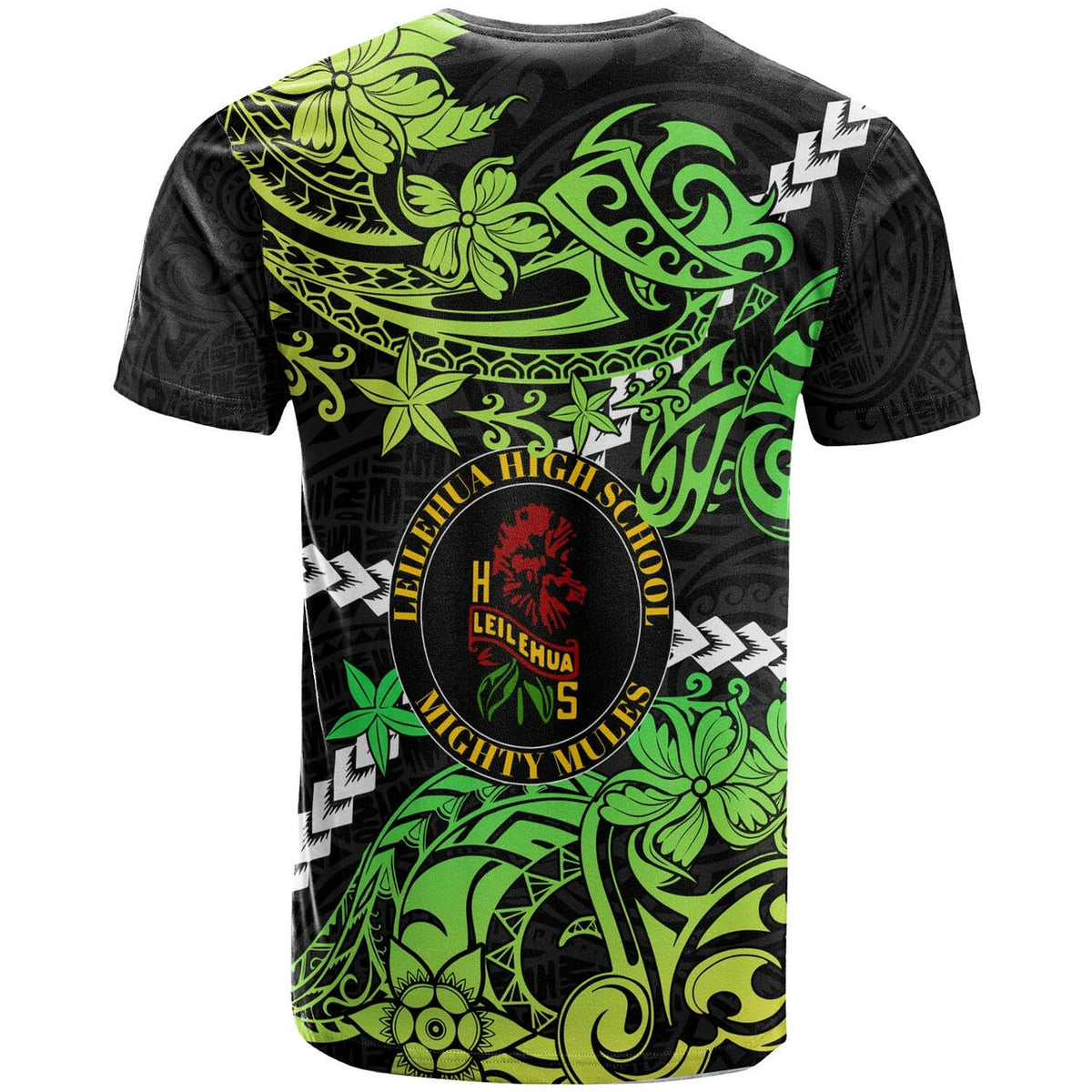 Custom Hawaii T Shirt Leilehua High School Polynesian with Lehua Flower LT10 - Wonder Print Shop