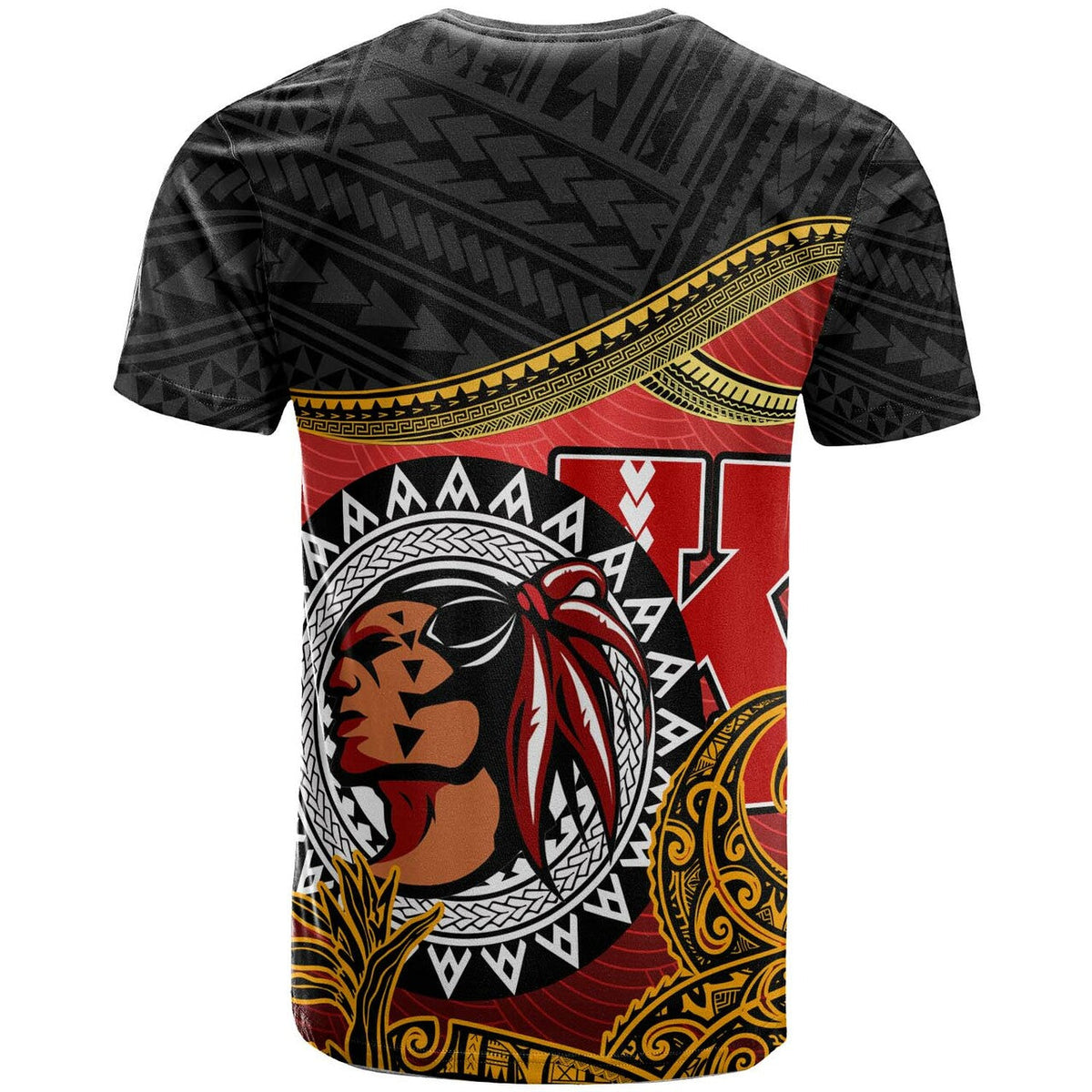 Hawaii Polynesian T Shirt Kahuku High and intermediate School The Red Raiders Polynesian Culture Pride LT10 - Wonder Print Shop