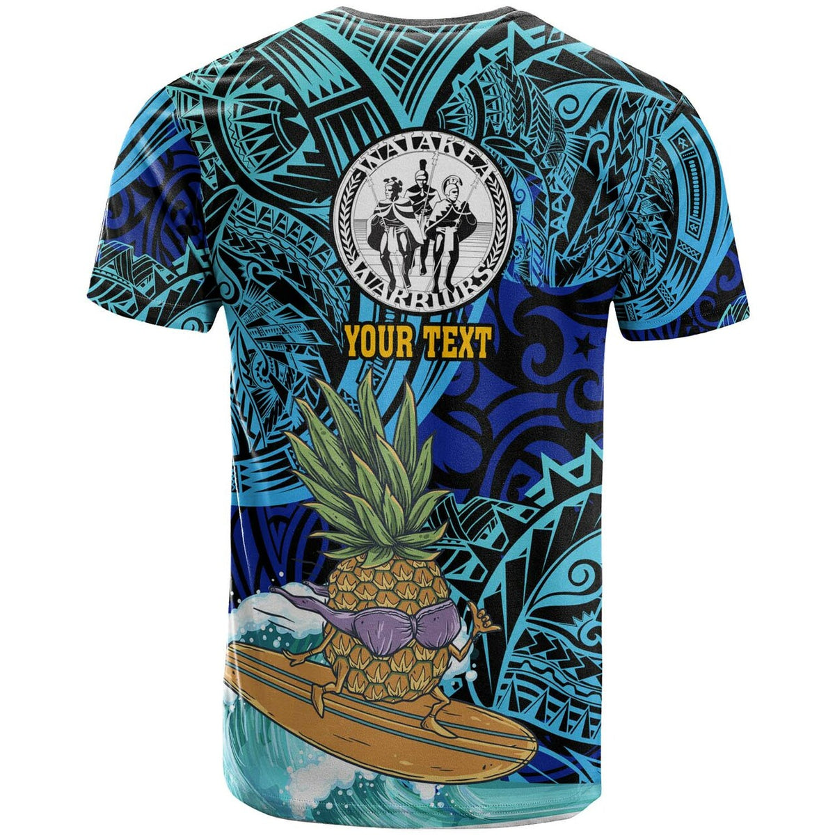 Custom Hawaii T Shirt Waiakea High School with Polynesian Culture and Tiki Surfer LT10 - Wonder Print Shop