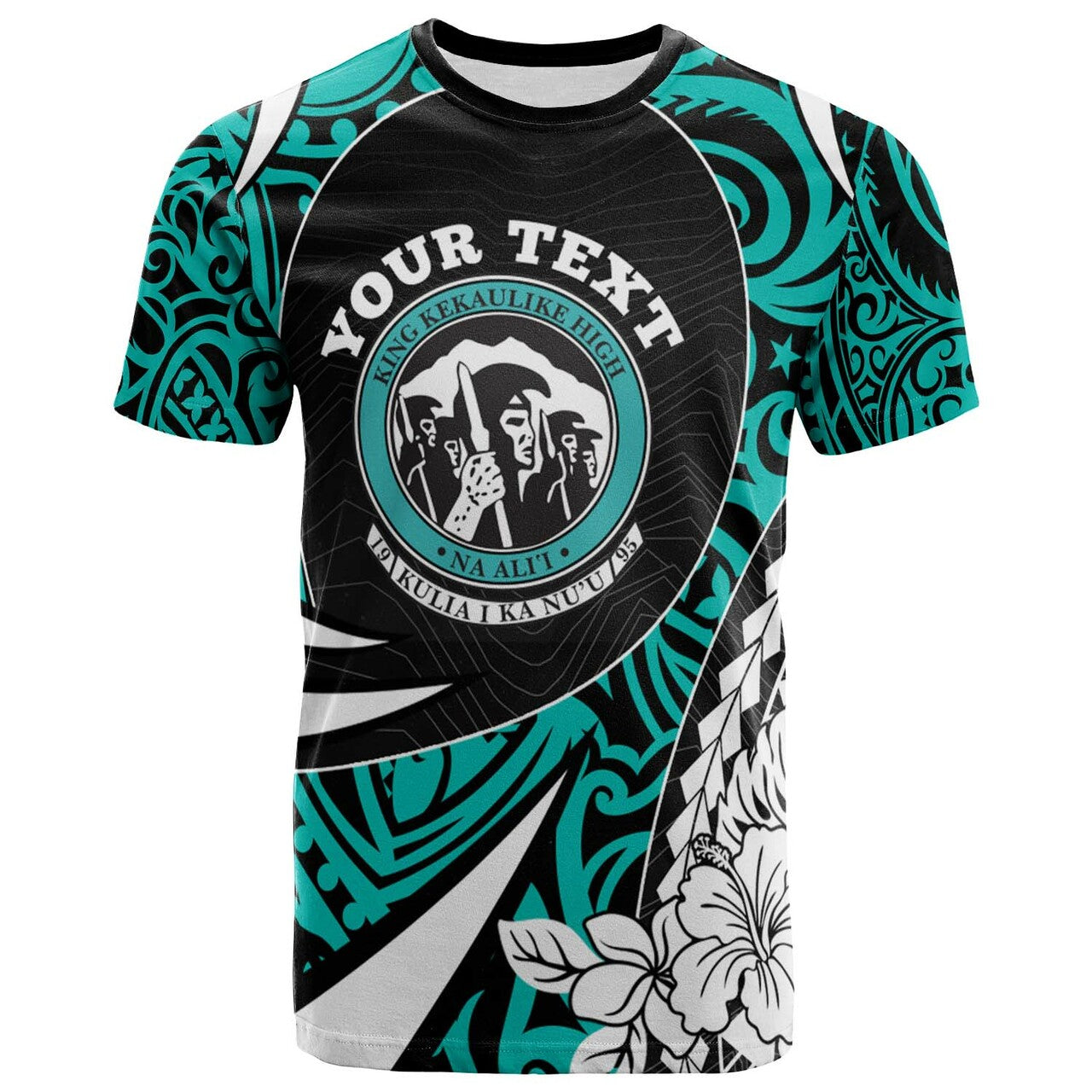 Custom Hawaii T Shirt King Kekaulike High School Polynesian Tribal Pattern LT10 - Wonder Print Shop