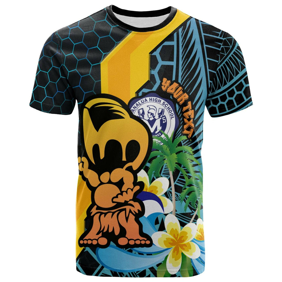Custom Hawaii T Shirt Moanalua High School Memehune Polynesian Tribal Pattern LT10 - Wonder Print Shop