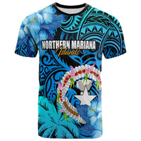 Northern Mariana Islands T Shirt CNMI Polynesian Culture with Hibicus Tropical Flower LT10 - Wonder Print Shop