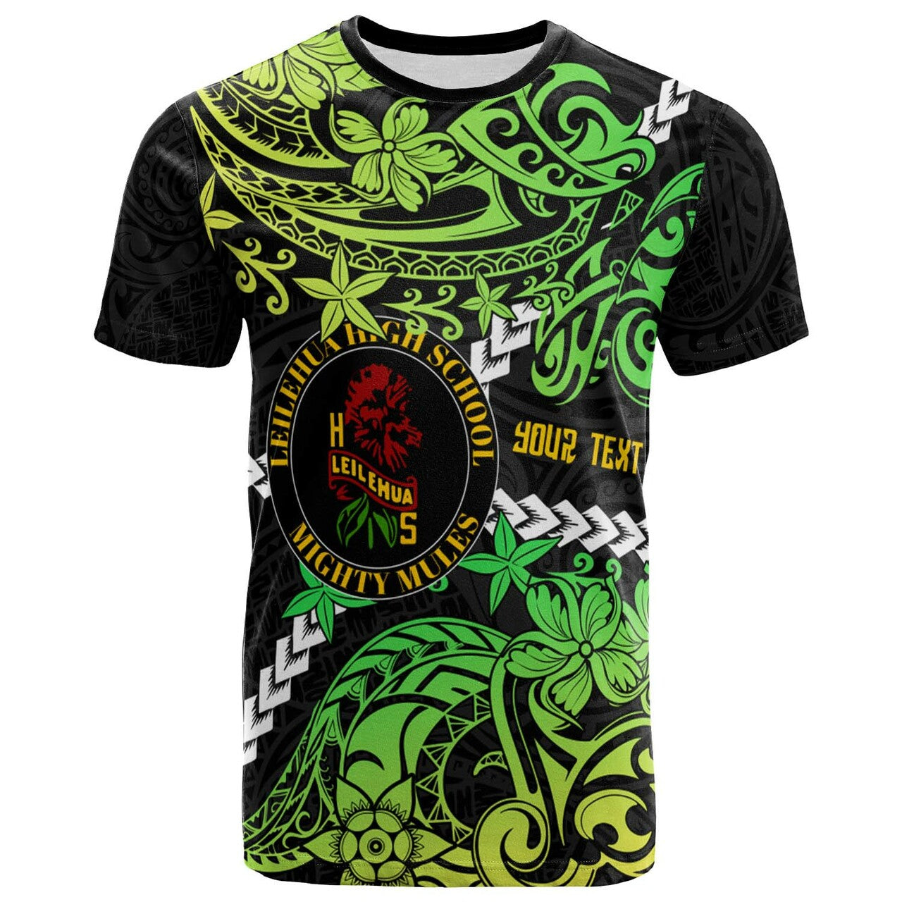 Custom Hawaii T Shirt Leilehua High School Polynesian with Lehua Flower LT10 - Wonder Print Shop