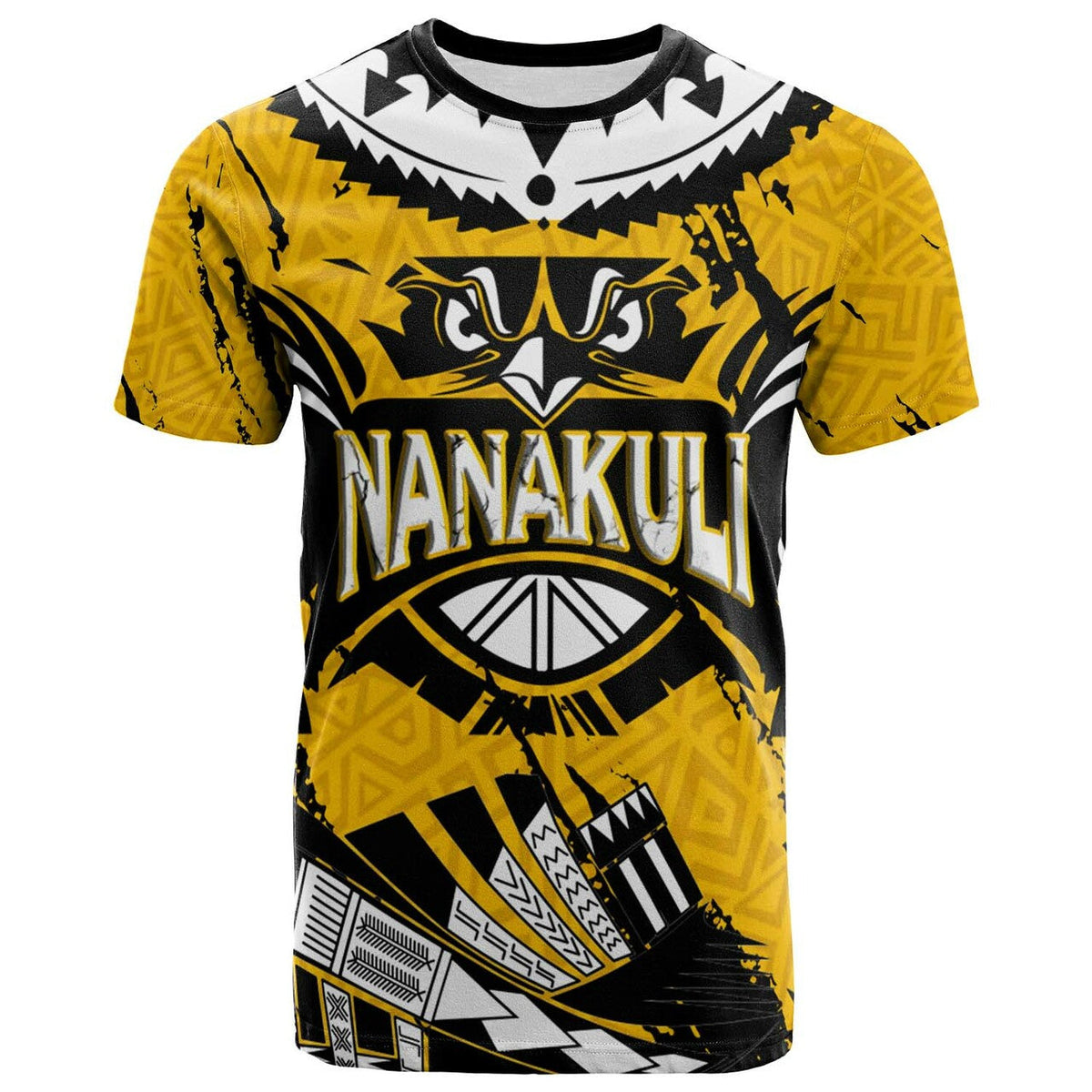 Hawaii Custom Polynesian T Shirt Nanakuli High and intermediate School Golden Hawks LT10 - Wonder Print Shop