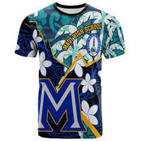 Custom Hawaii T Shirt Maui High School Plumeria with Polynesian Pattern LT10 - Wonder Print Shop