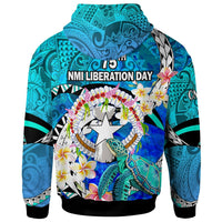 Northern Mariana Islands Hoodie CNMI Polynesian Culture with Turtle and Plumeria Hoodie LT10 - Wonder Print Shop