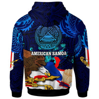 American Samoa Hoodie Happy Independence Day Samoa with Eagles Polynesian Patterns LT10 - Wonder Print Shop