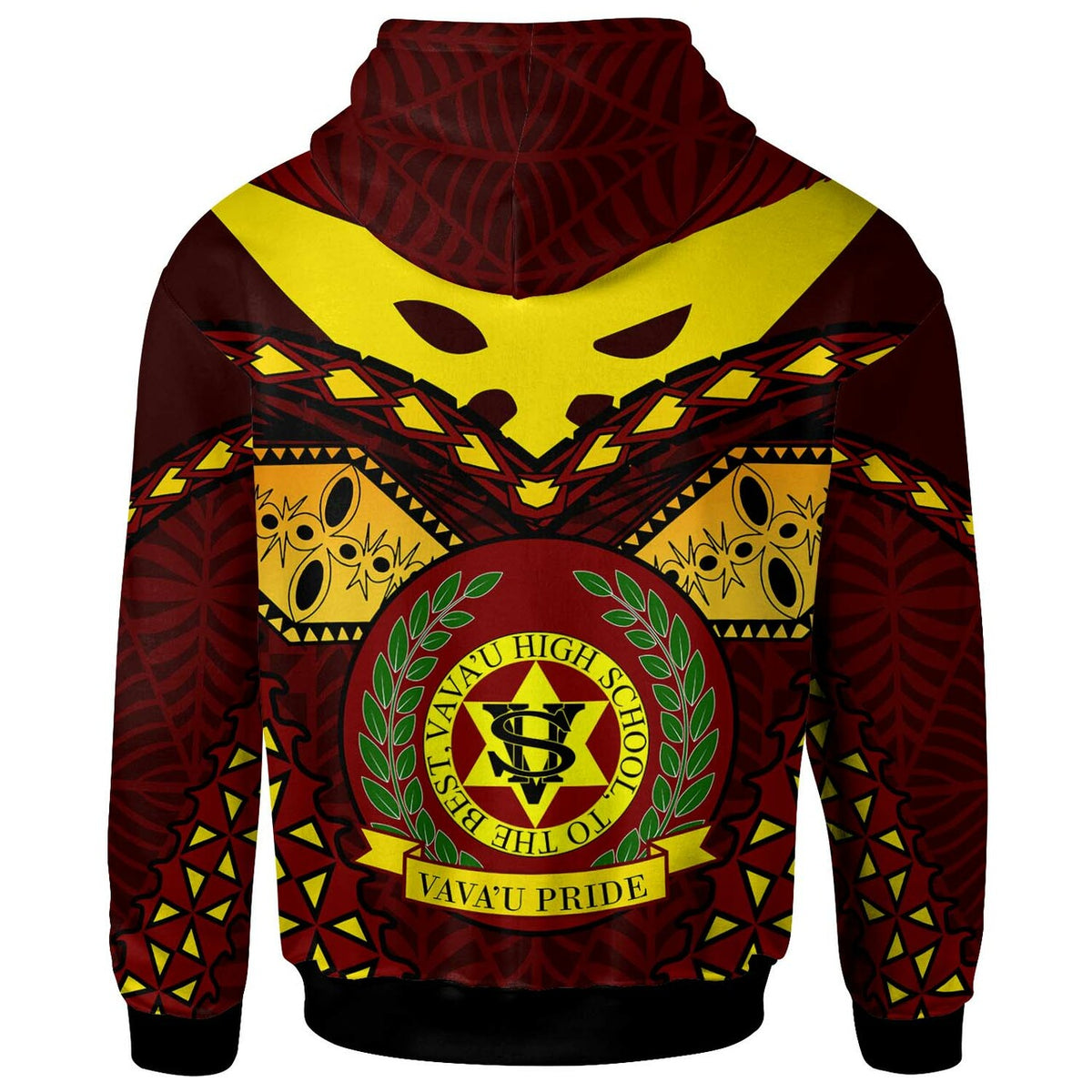 Tonga Custom Hoodie Vavau High Shool Tonga with Polynesian Patterns LT10 - Wonder Print Shop