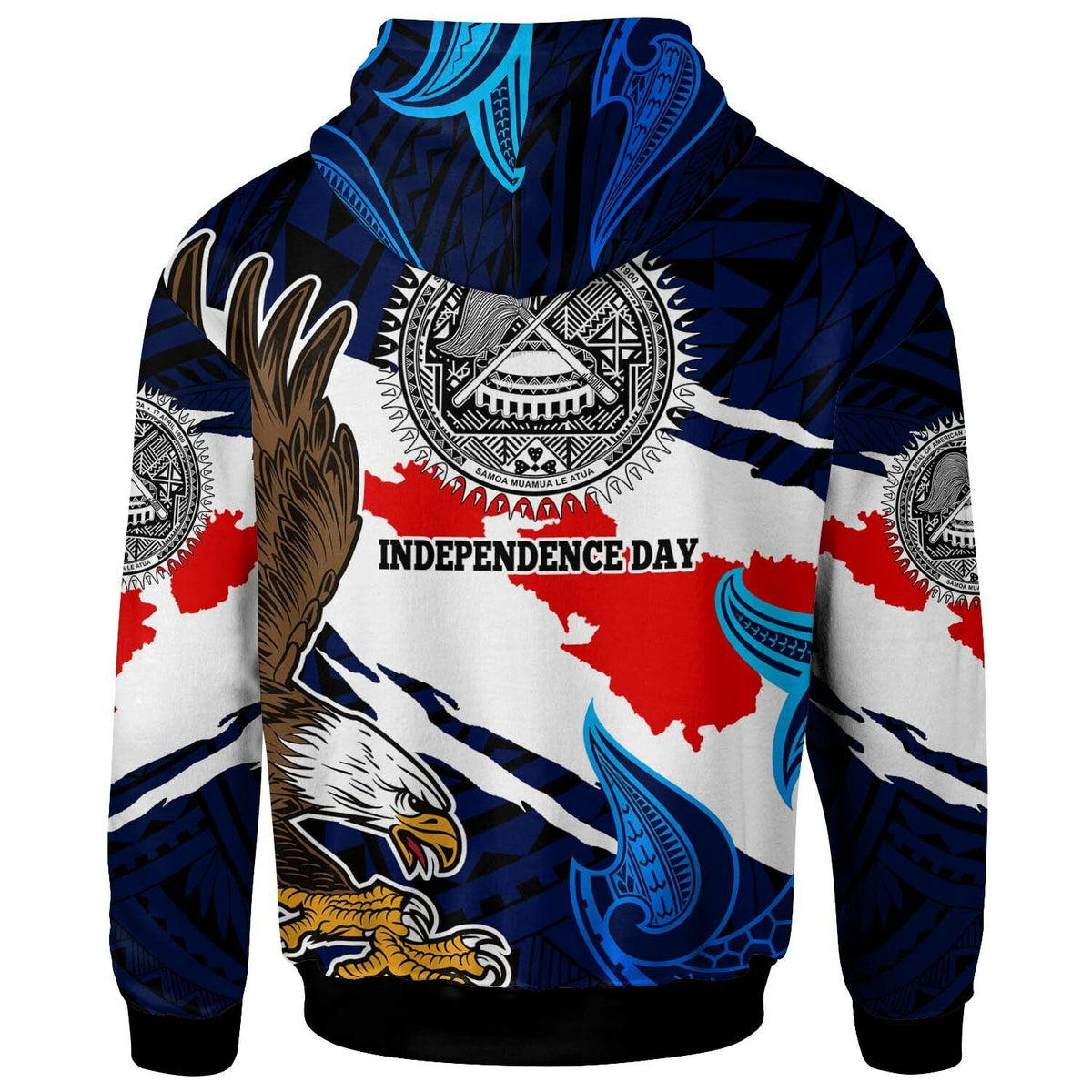 American Samoa Hoodie Custom Happy Independence Day Samoa with Polynesian Culture LT10 - Wonder Print Shop
