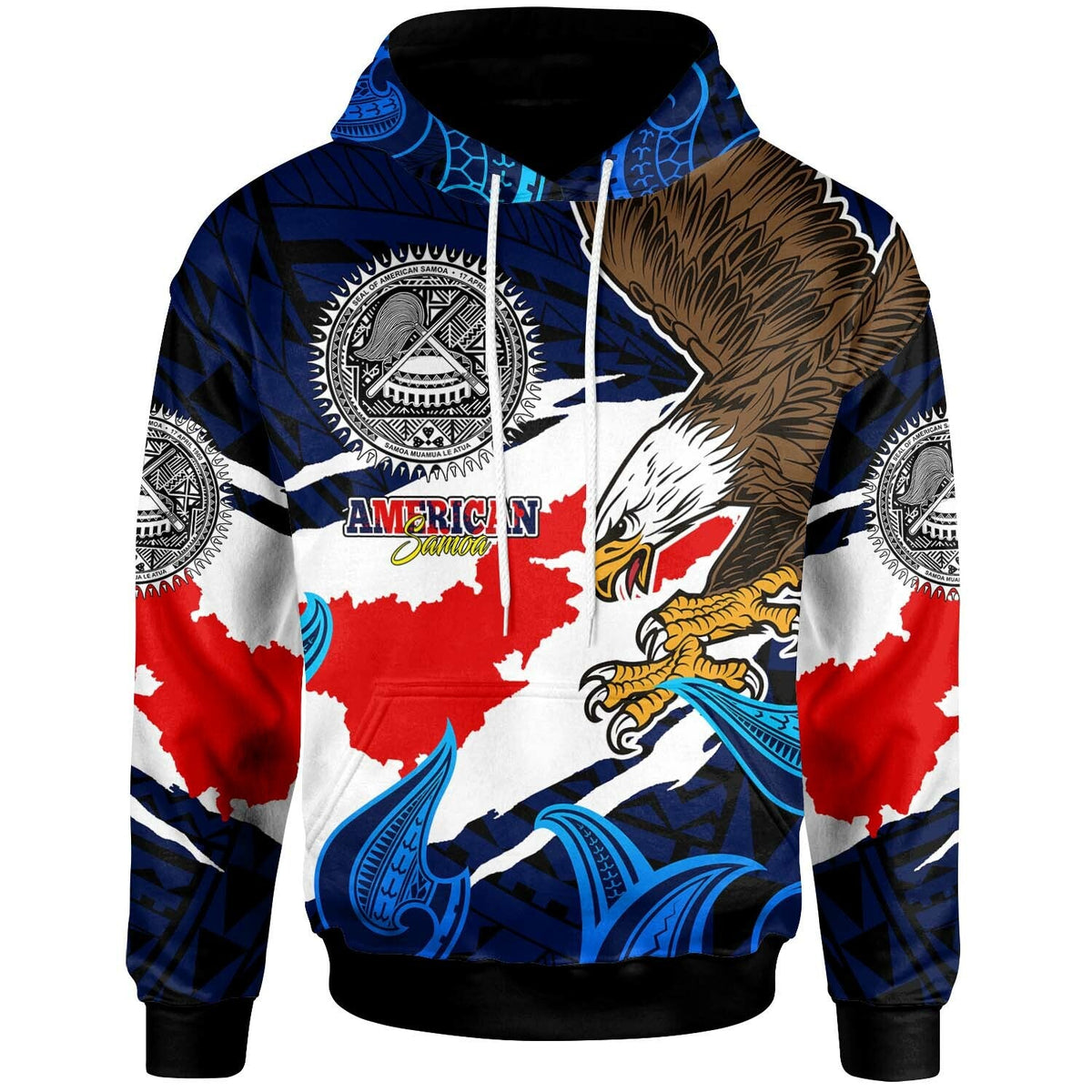 American Samoa Hoodie Custom Happy Independence Day Samoa with Polynesian Culture LT10 - Wonder Print Shop