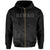 Tropic Hibiscus Seal Of Hawaii Zip Hoodie Gray - Wonder Print Shop