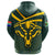African Hoodie South Africa Springbok Zipper Hoodie - Rugby Fan - Wonder Print Shop