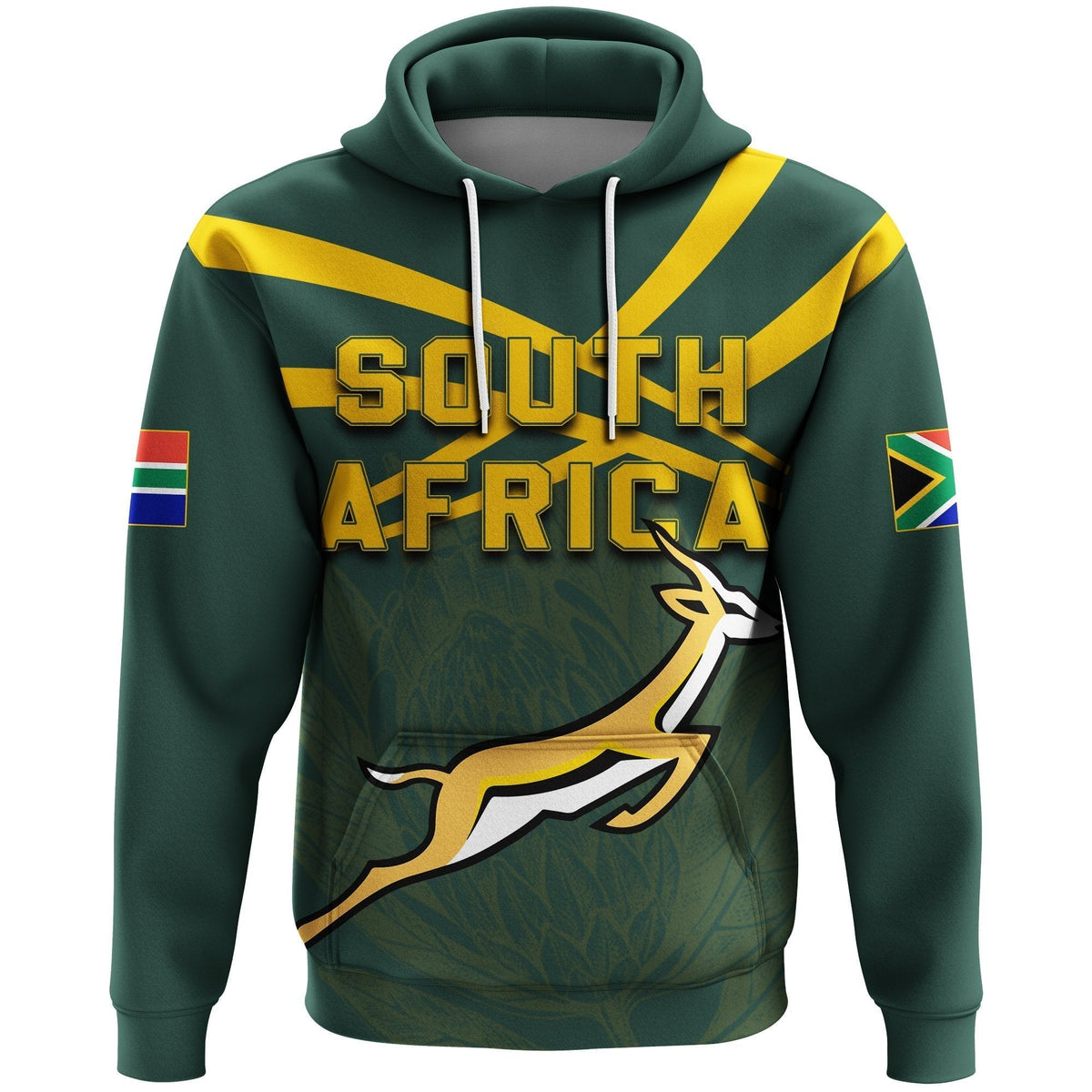 African Hoodie South Africa Springbok Hoodie Rugby Fan - Wonder Print Shop
