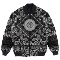 Viking Bomber Jacket Magic Ancient Viking with Bandana Paisley Style RLT12 - Wonder Print Shop