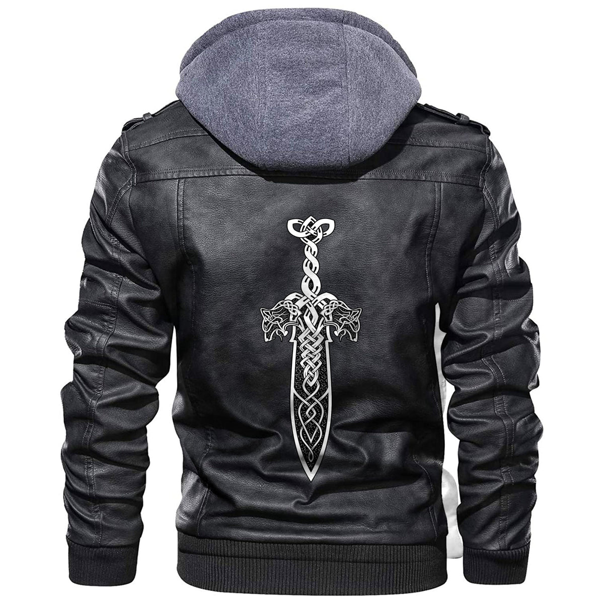Viking Magical Sword Leather Jacket RLT12 - Wonder Print Shop