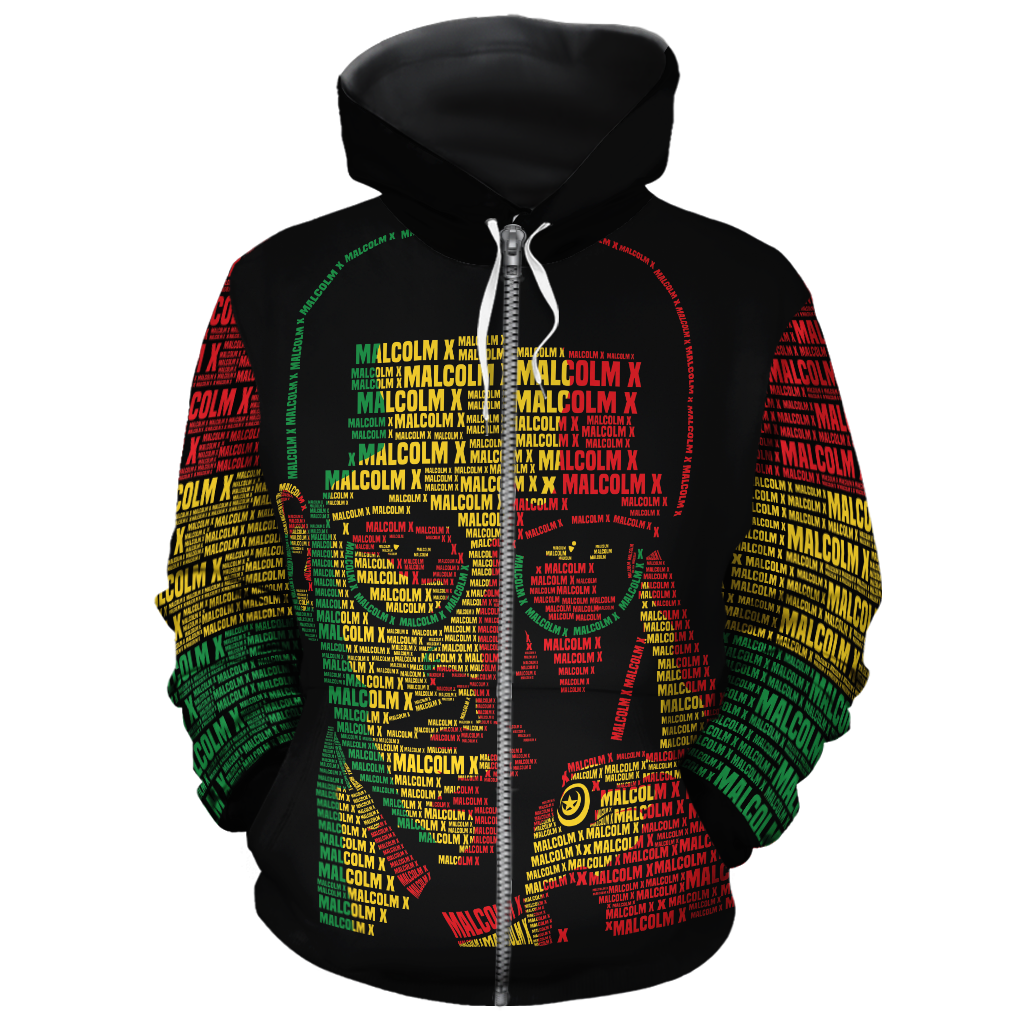 african-blm-hoodie-malcolm-x-typo-zip-hoodie