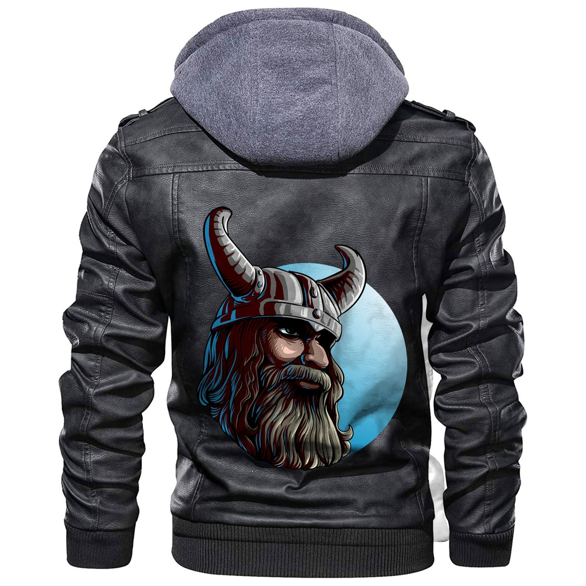 Viking Man With A Horned Helmet Leather Jacket RLT12 - Wonder Print Shop