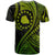 Mangaia Cook Islands T Shirt Green Polynesian Wave Style - Wonder Print Shop