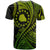 Custom Mangaia Cook Islands T Shirt Green Polynesian Wave Style - Wonder Print Shop